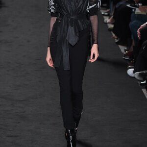 Ann Demeulemeester Black Wool Tapered Pants Sz 2